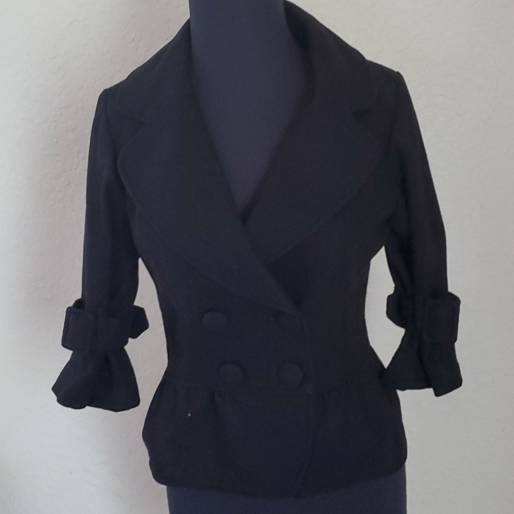 Forever 21 Wool Peplum Pea Coat